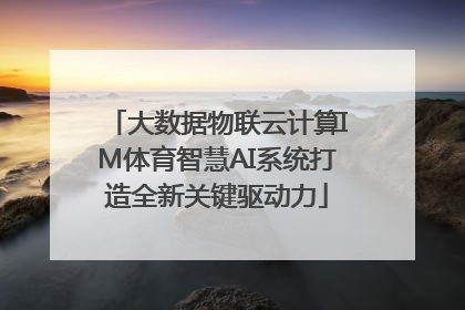 大数据物联云计算IM体育智慧AI系统打造全新关键驱动力